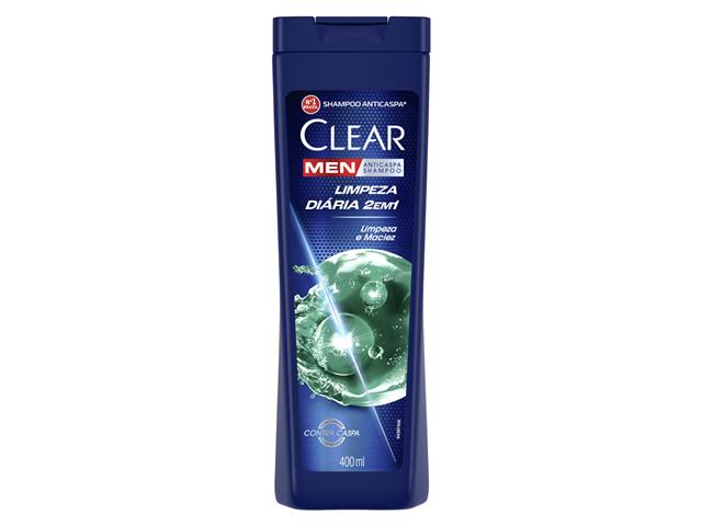 Shampoo Anticaspa Clear Men Limpeza Diária 400...