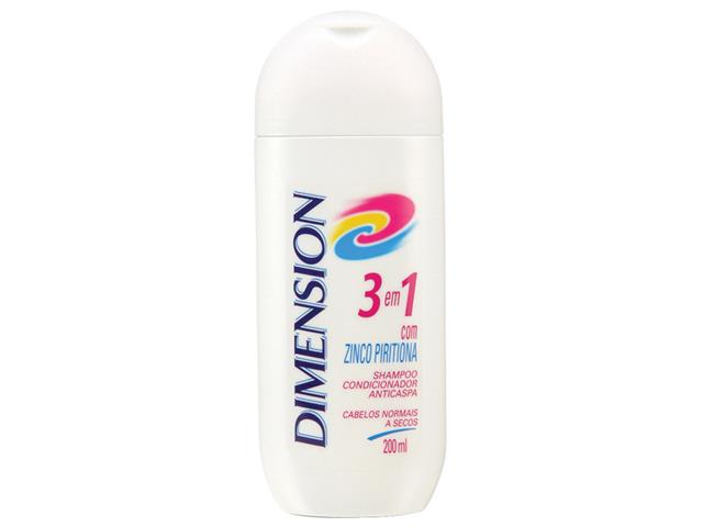 Shampoo Anticaspa Dimension 3 em 1 Cabelos Sec...