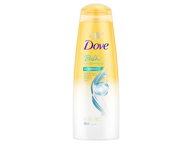 Shampoo Dove Brilho + Óleo Micelar 400ml