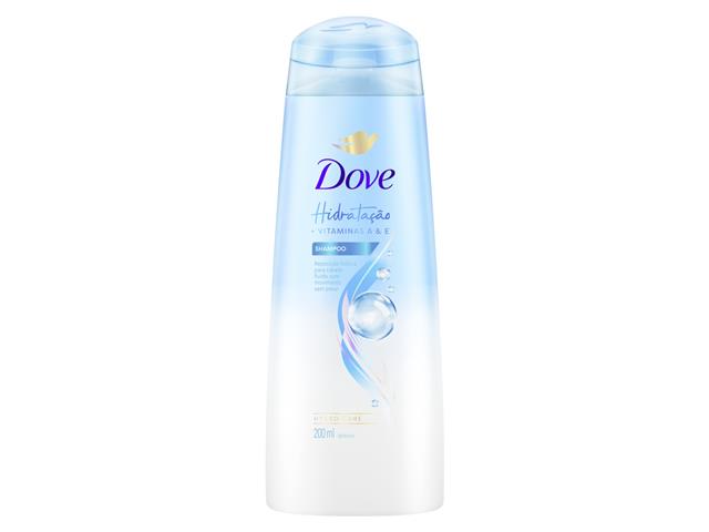 Shampoo Dove Hidratação + Vitaminas A & E 200m...