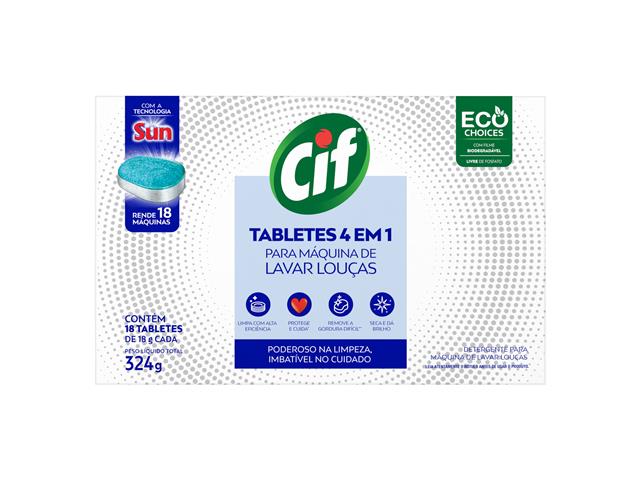 Lava Louças Cif Tabletes 4 em 1 Para Máquina 3...