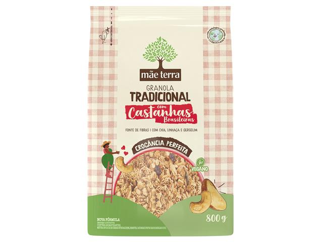 Granola com Castanhas Brasileiras Tradicional Mãe Terra 800g - 0