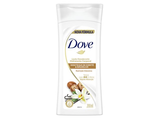 Loção Hidratante Dove Manteiga de Karité e Baunilha 200ml - 0