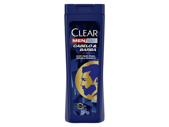 Shampoo Anticaspa Clear Men Cabelo & Barba 200...