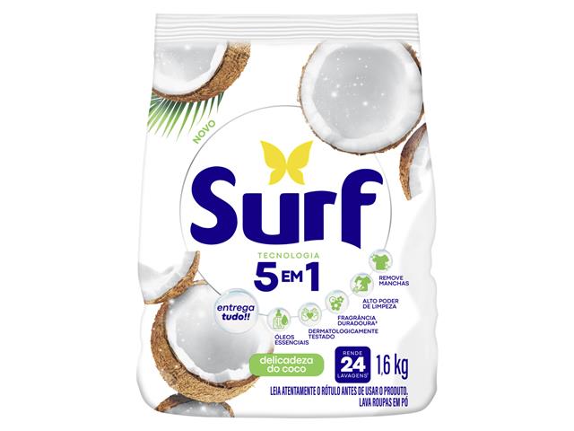 Lava-Roupas Pó Cuidado do Coco Surf 1,6kg