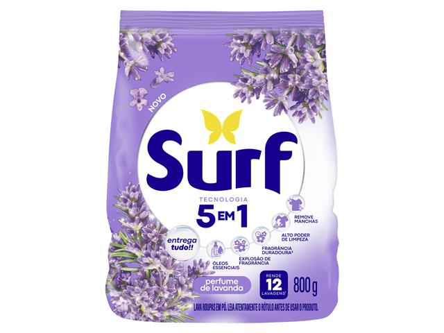 Lava-Roupas Pó Perfume de Lavanda Surf  800g
