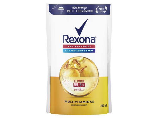 Sabonete Líquido Antibacterial Multivitaminas Rexona 200ml Refil - 0