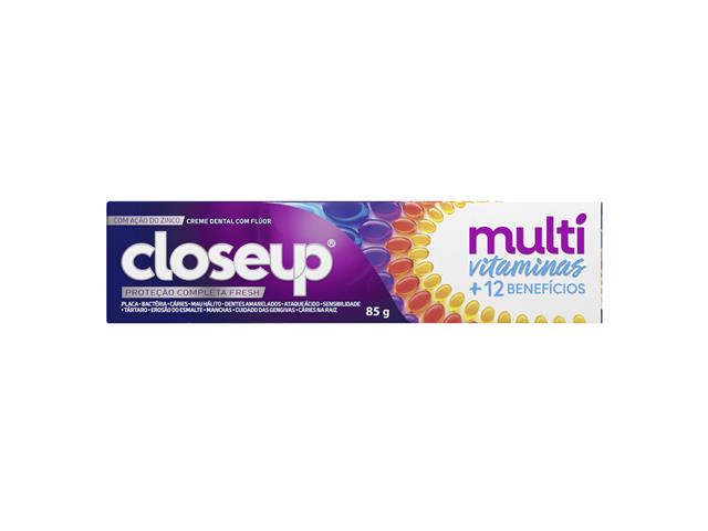 Creme Dental Fresh Closeup Multivitaminas + 12...