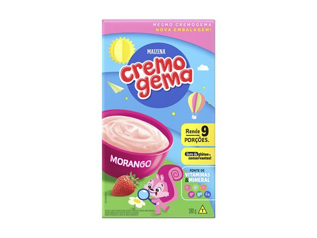 Mingau Morango Maizena Cremogema Caixa 180g