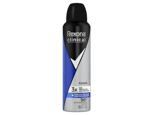 Antitranspirante Aerossol Clean Rexona Clinica...