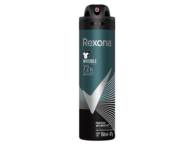 Desodorante Aerossol Invisible Rexona Men 150m...
