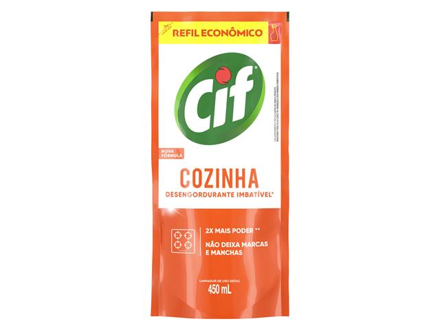 Limpador Desengordurante Cozinha Cif Sachê 450...