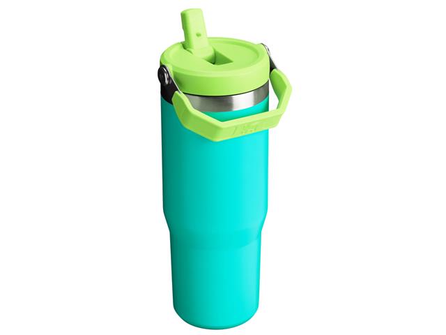 Garrafa Térmica Stanley Tumbler Flip Straw Tropical Teal 887ML - 1