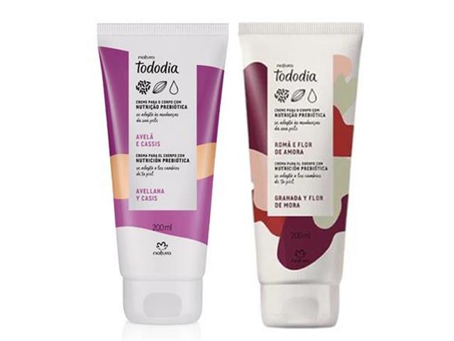2 Cremes Natura Tododia Romã e Avelã 200Ml