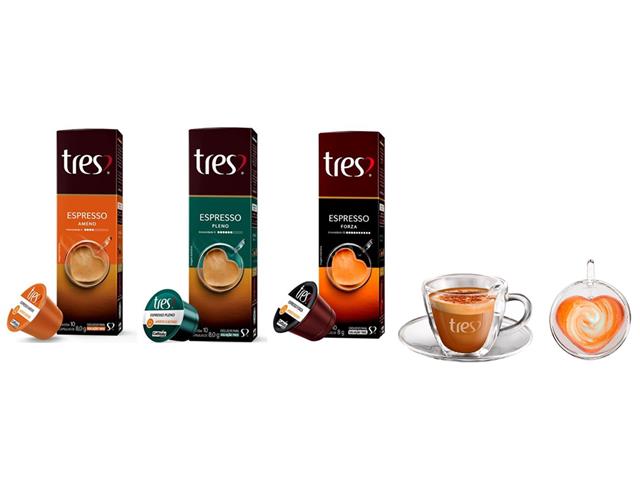 Kit Café Espresso 3 Corações: Ameno + Pleno + Forza com 2 Xícaras