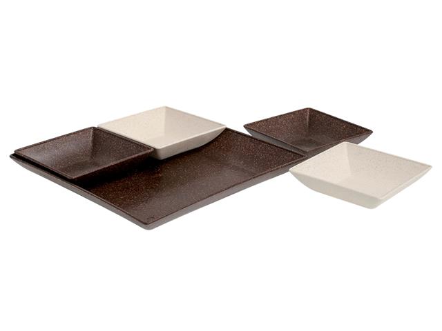 Kit Evo Para Petiscos 5 Peças - Imbuia