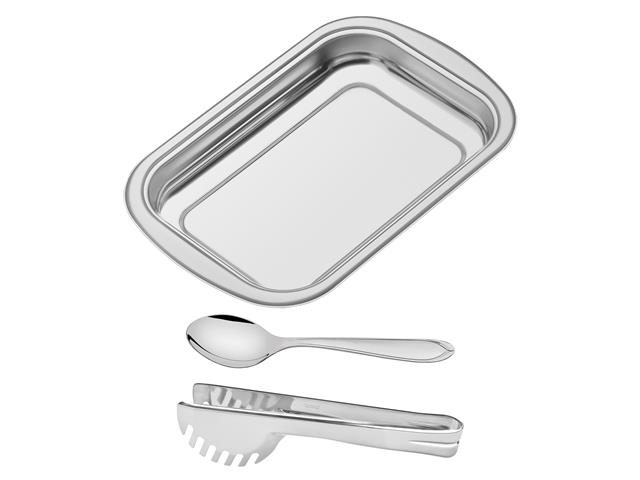 Conjunto de Assadeira Tramontina Aço Inox 3 Pe...