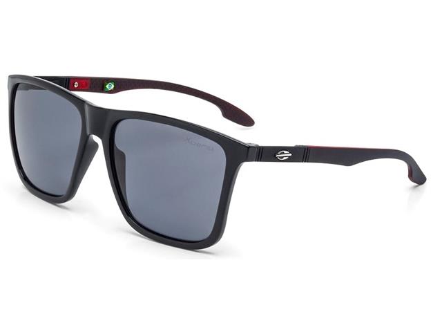Oculos de Sol Mormaii Hawaii Preto Brilho com Vermelho Fosco