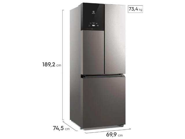 Geladeira French Door Electrolux 3 Portas Frost Free 480L Inox 110V - 3