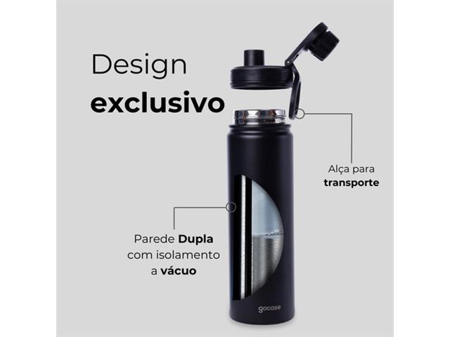 Garrafa Térmica Gocase Fresh Preta 650ml - 2