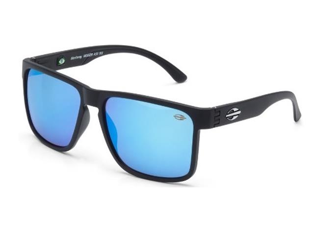Óculos de Sol Masculino Mormaii Monterey Preto Fosco com Azul
