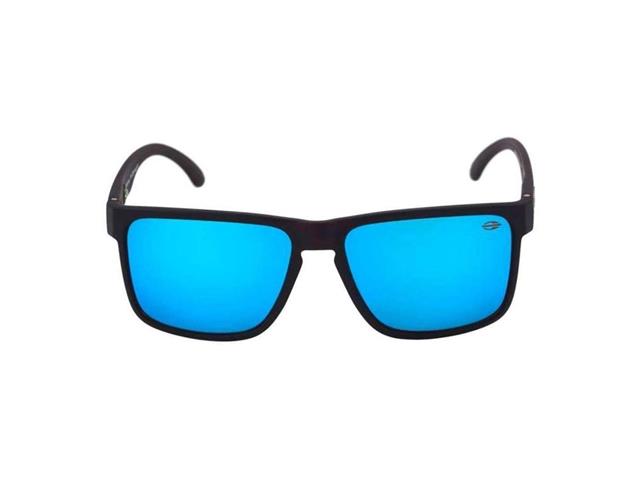 Óculos de Sol Masculino Mormaii Monterey Preto Fosco com Azul - 2