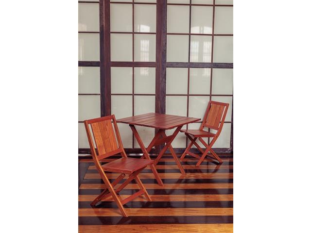 Mesa Dobrável Tramontina Lanati Quadrada em Madeira Jatobá 80 cm FSC - 2
