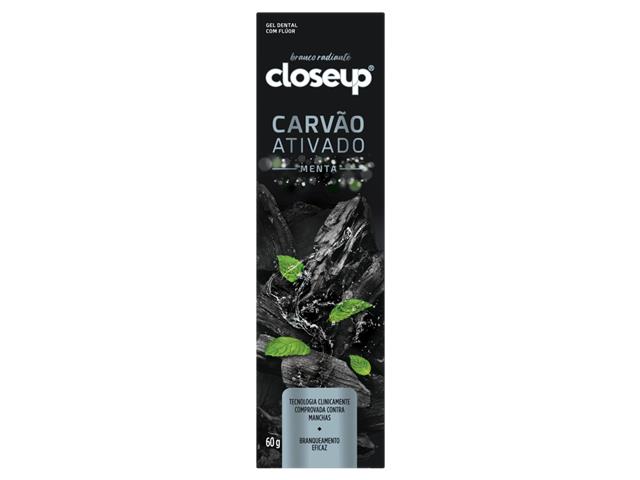 Gel Dental Carvão Ativado Menta Closeup Branco...