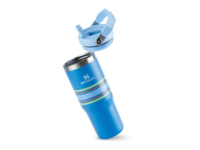Garrafa Térmica Stanley FlipStraw Azure Stripes 0,887L - 2