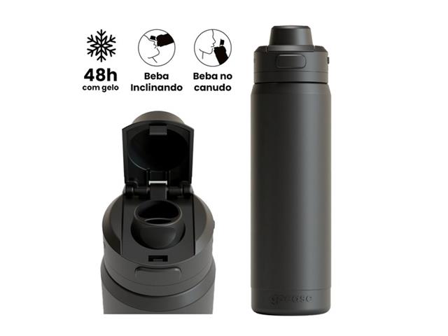 Garrafa Termica Pro 750 Preta Bb