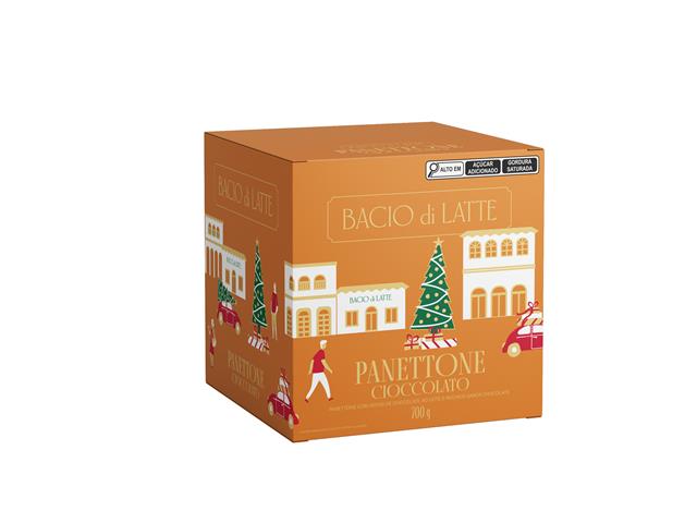 Panettone Massa com gotas e recheio de chocolate Bacio di Latte 700g