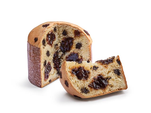 Panettone Massa com gotas e recheio de chocolate Bacio di Latte 700g - 1