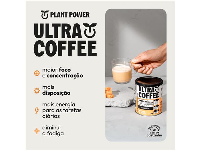 Suplemento Alimentar Plant Power Ativa o Café Cappuccino 14x10g 14Un - 2