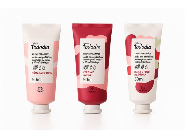 Kit 3 Cremes para mãos Natura Tododia 50ml Sortido