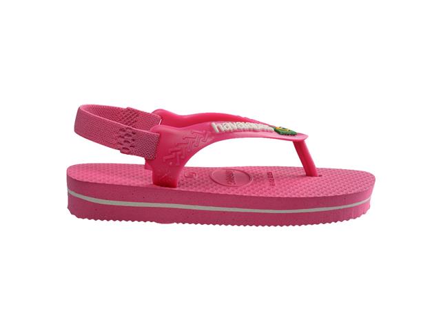 Chinelo Havaianas N.B. Brasil Logo Rosa Flux/Branco Tam 22-23 - 3