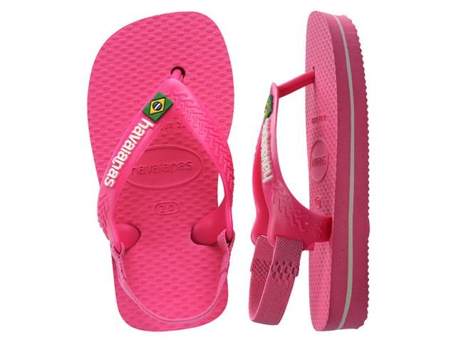 Chinelo Havaianas N.B. Brasil Logo Rosa Flux/Branco Tam 22-23 - 4