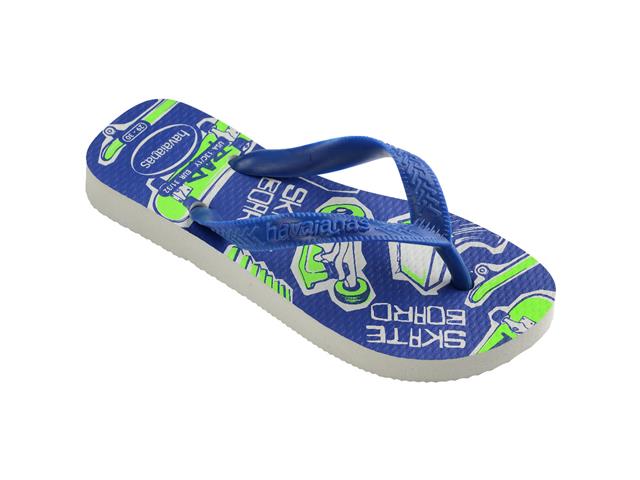 Chinelo Havaianas Kids Athletic Branco/Azul Naval Tam 23-24 - 1