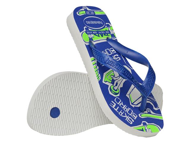 Chinelo Havaianas Kids Athletic Branco/Azul Naval Tam 23-24 - 3