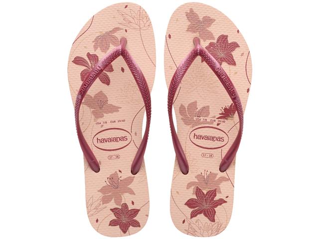 Chinelo Havaianas Slim Organic Rosa/Rose Gold ...