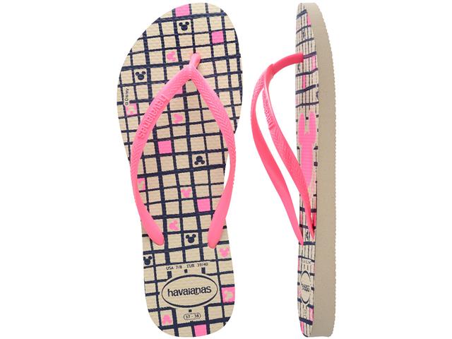 Chinelo Havaianas Slim Disney Bege Palha Tam 39-40 - 4
