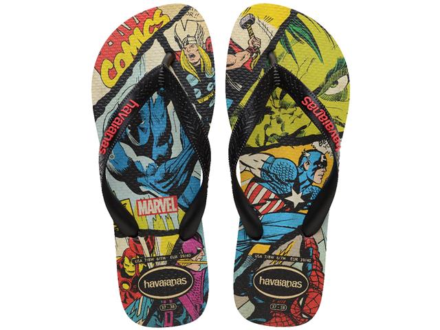 Chinelo Havaianas Top Marvel Clas Pto/Preto/Ve...