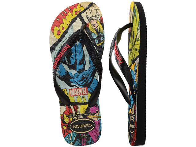 Chinelo Havaianas Top Marvel Clas Pto/Preto/Vermelho Tam 37-38 - 4