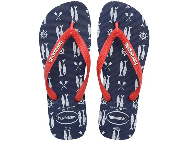 Chinelo Havaianas Top Nautical Marinho/Vermelh...