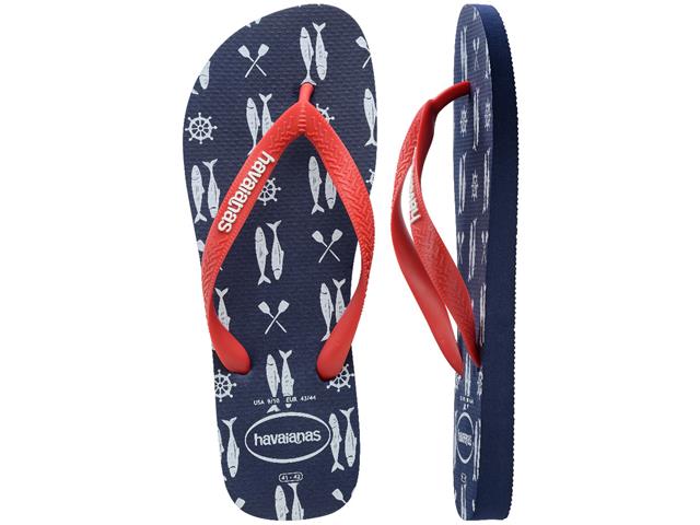 Chinelo Havaianas Top Nautical Marinho/Vermelho Rubi Tam 39-40 - 4