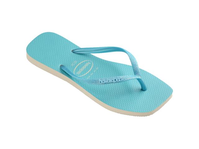 Chinelo Havaianas S Sqr Gtr Neon Bege Palha/Azul - 1