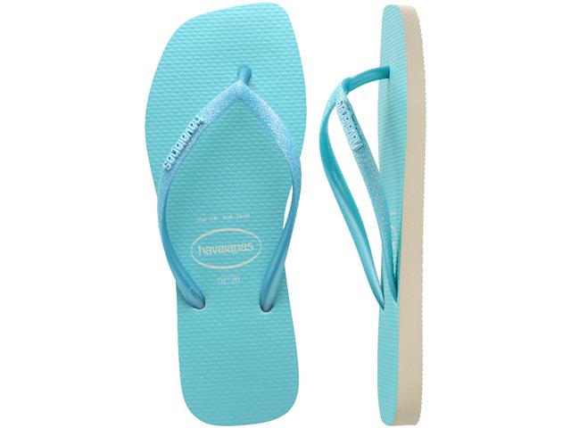 Chinelo Havaianas S Sqr Gtr Neon Bege Palha/Azul - 3