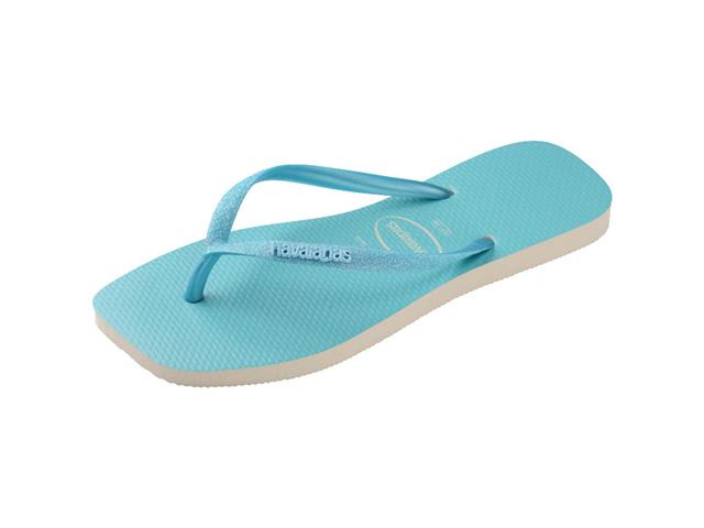 Chinelo Havaianas S Sqr Gtr Neon Bege Palha/Azul - 2