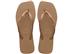 Chinelo Havaianas Sl Sq Logo Met Rose Gold/Rose Gold - 0