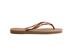 Chinelo Havaianas Sl Sq Logo Met Rose Gold/Rose Gold - 2