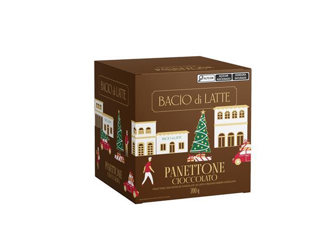Panettone Massa com gotas e recheio de chocolate Bacio di Latte 700g